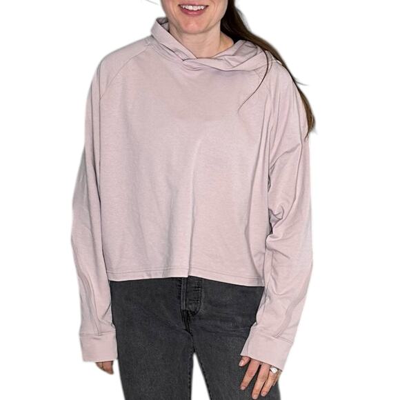 ON RUNNING Movement Hoodie Purple Cropped Long Sleeve Hooded Top Women's Size L - Picture 1 of 7